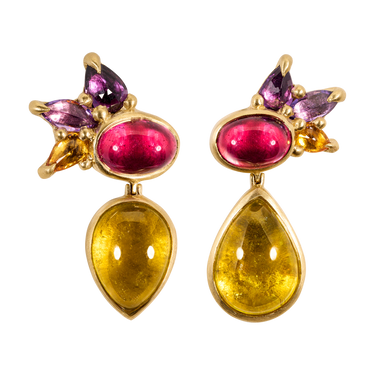 California Sunset Scarab Drop Earrings - 11979